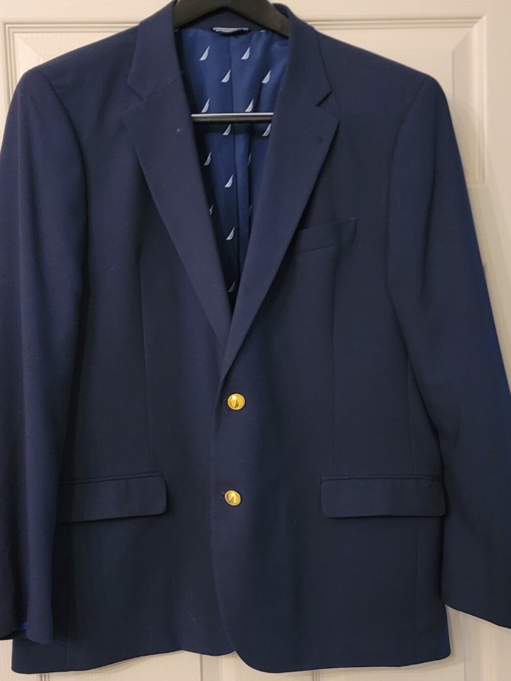 Nautica Classic Blue Blazer with Gold Buttons - 44R